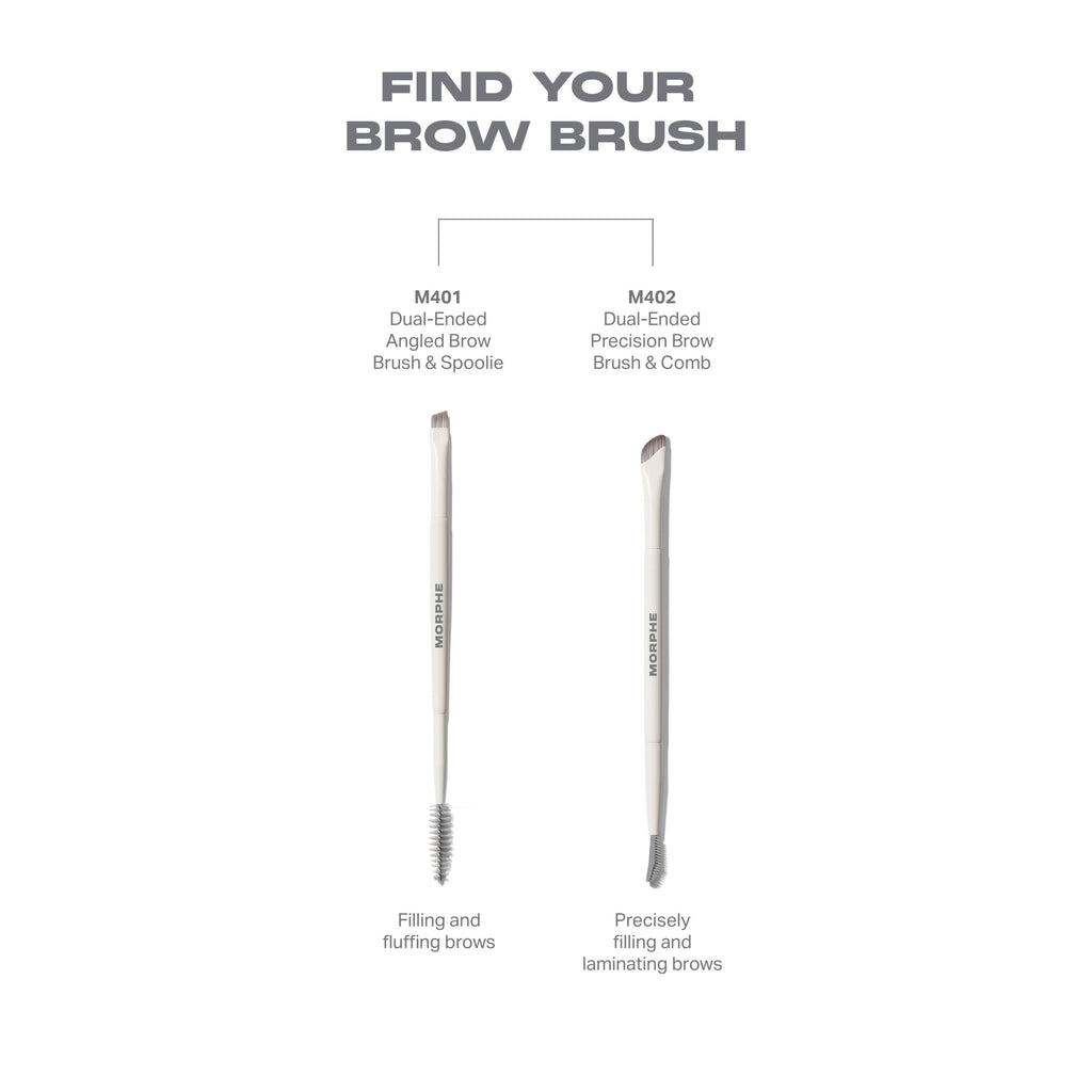 Morphe M401 Dual-Ended Angled Brow Brush & Spoolie