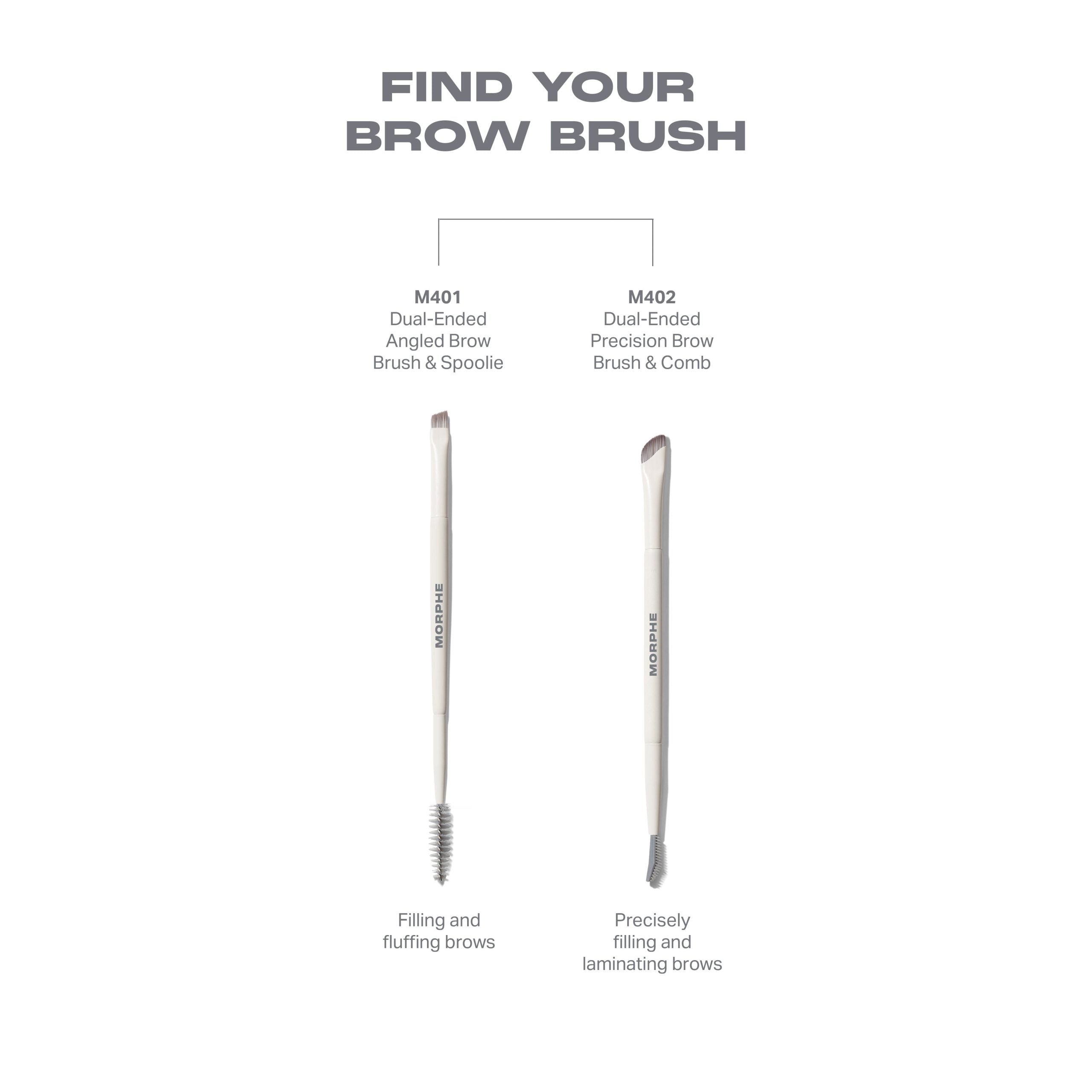Morphe M401 Dual-Ended Angled Brow Brush & Spoolie