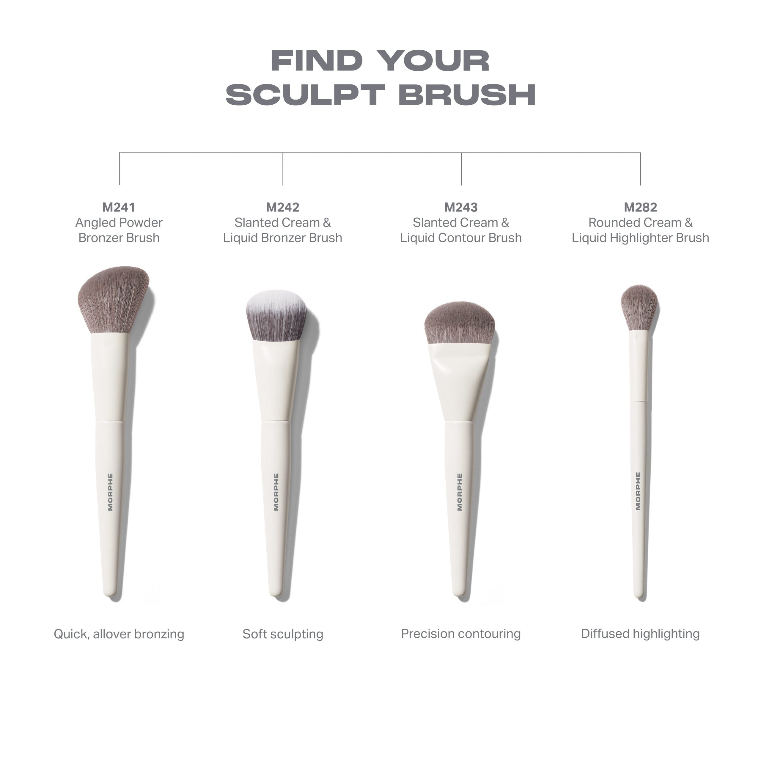 Morphe M242 Slanted Cream & Liquid Bronzer Brush