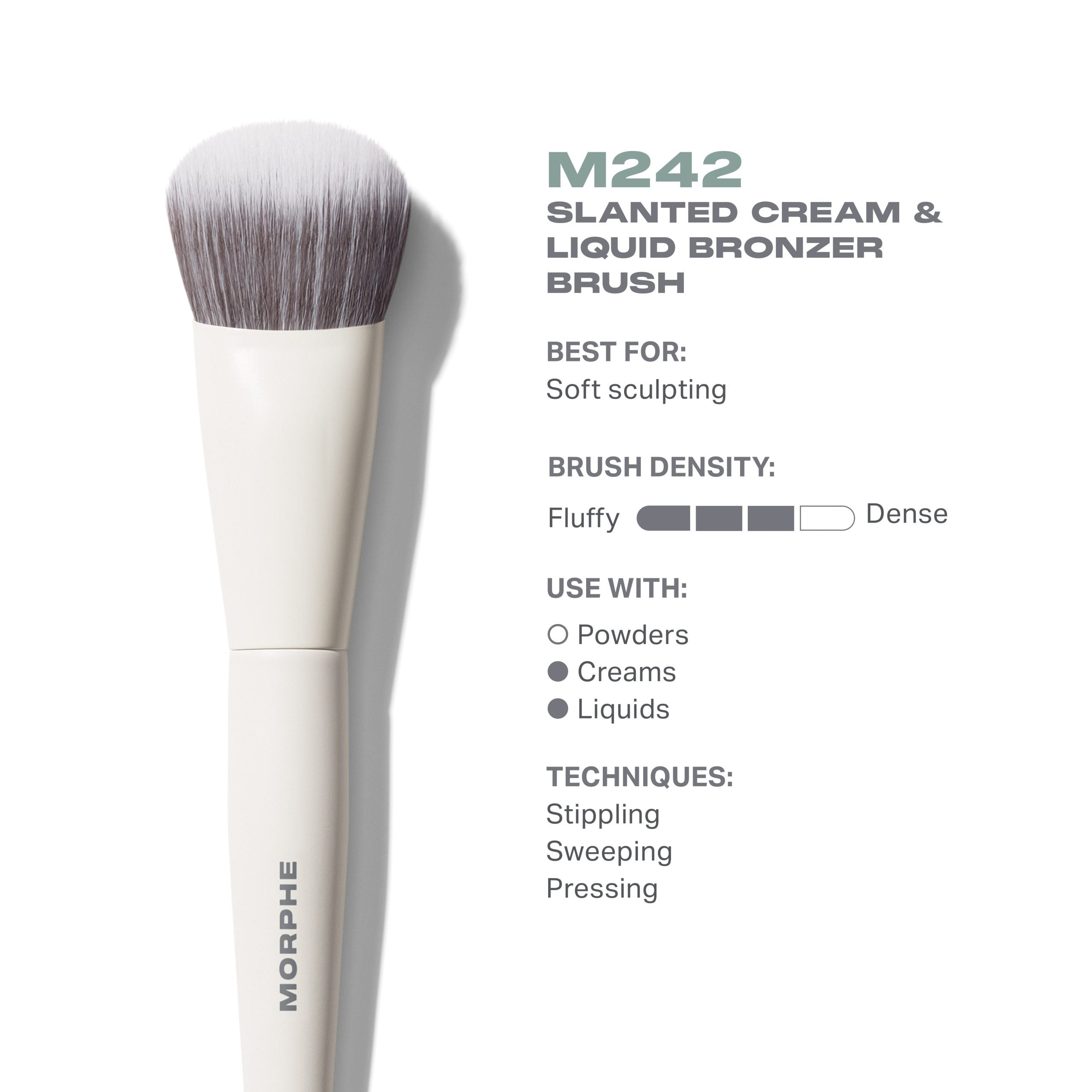 Morphe M242 Slanted Cream & Liquid Bronzer Brush