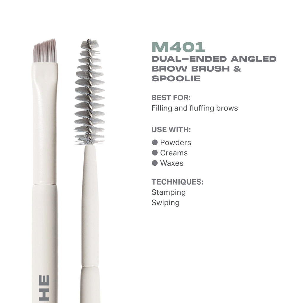 Morphe M401 Dual-Ended Angled Brow Brush & Spoolie