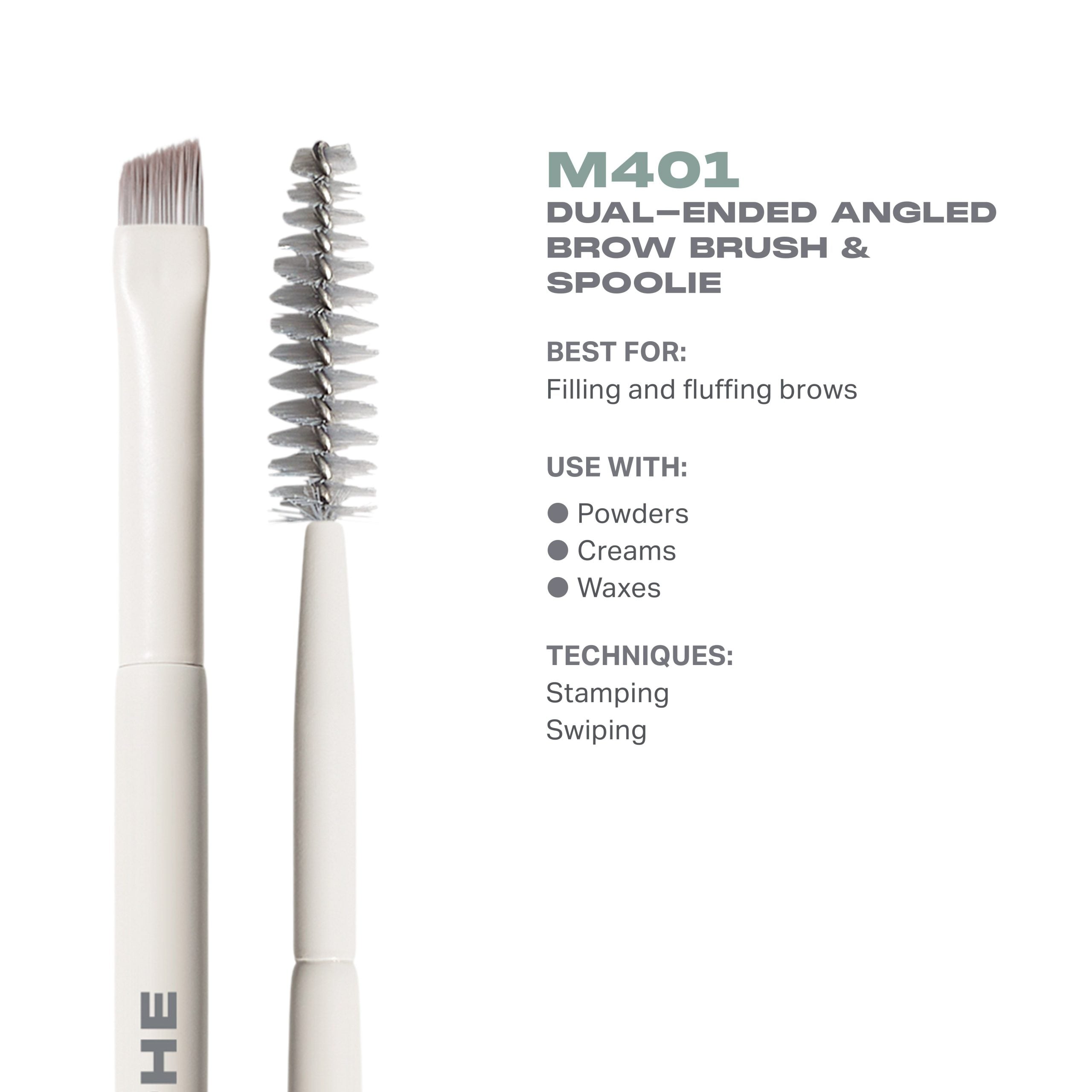Morphe M401 Dual-Ended Angled Brow Brush & Spoolie
