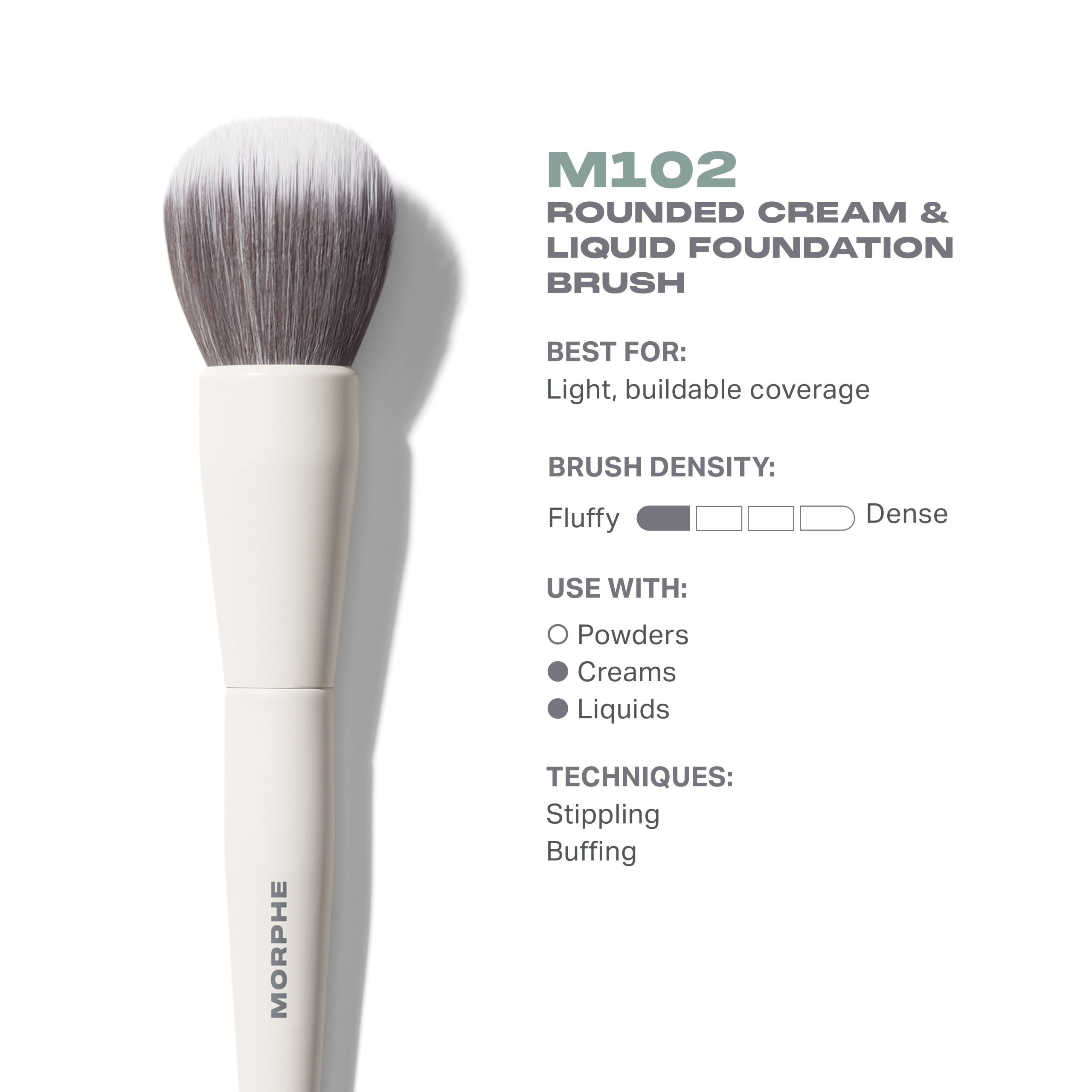 Morphe M102 Rounded Cream & Liquid Foundation Brush