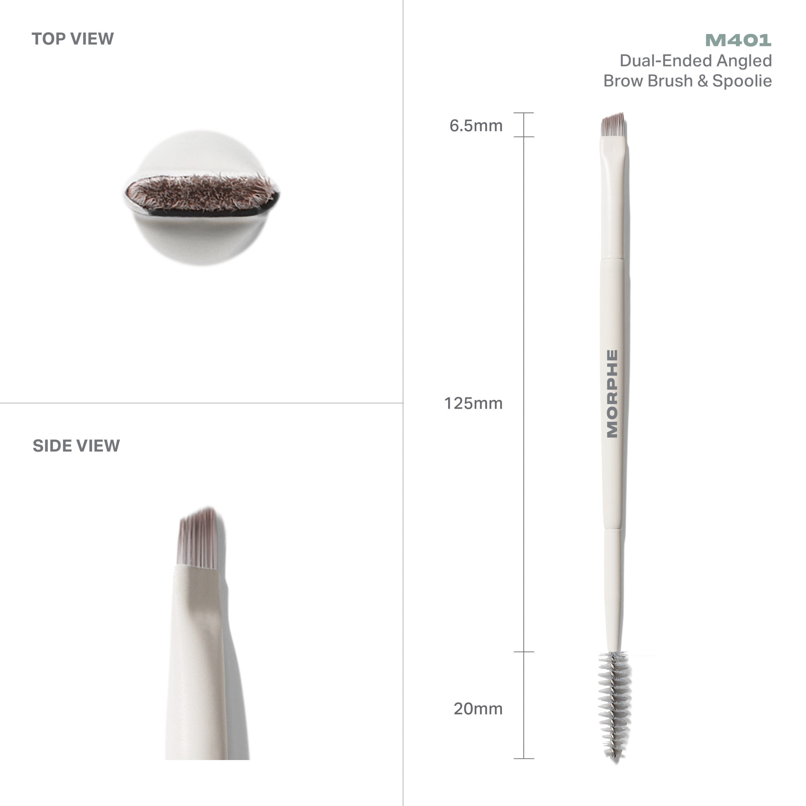 Morphe M401 Dual-Ended Angled Brow Brush & Spoolie
