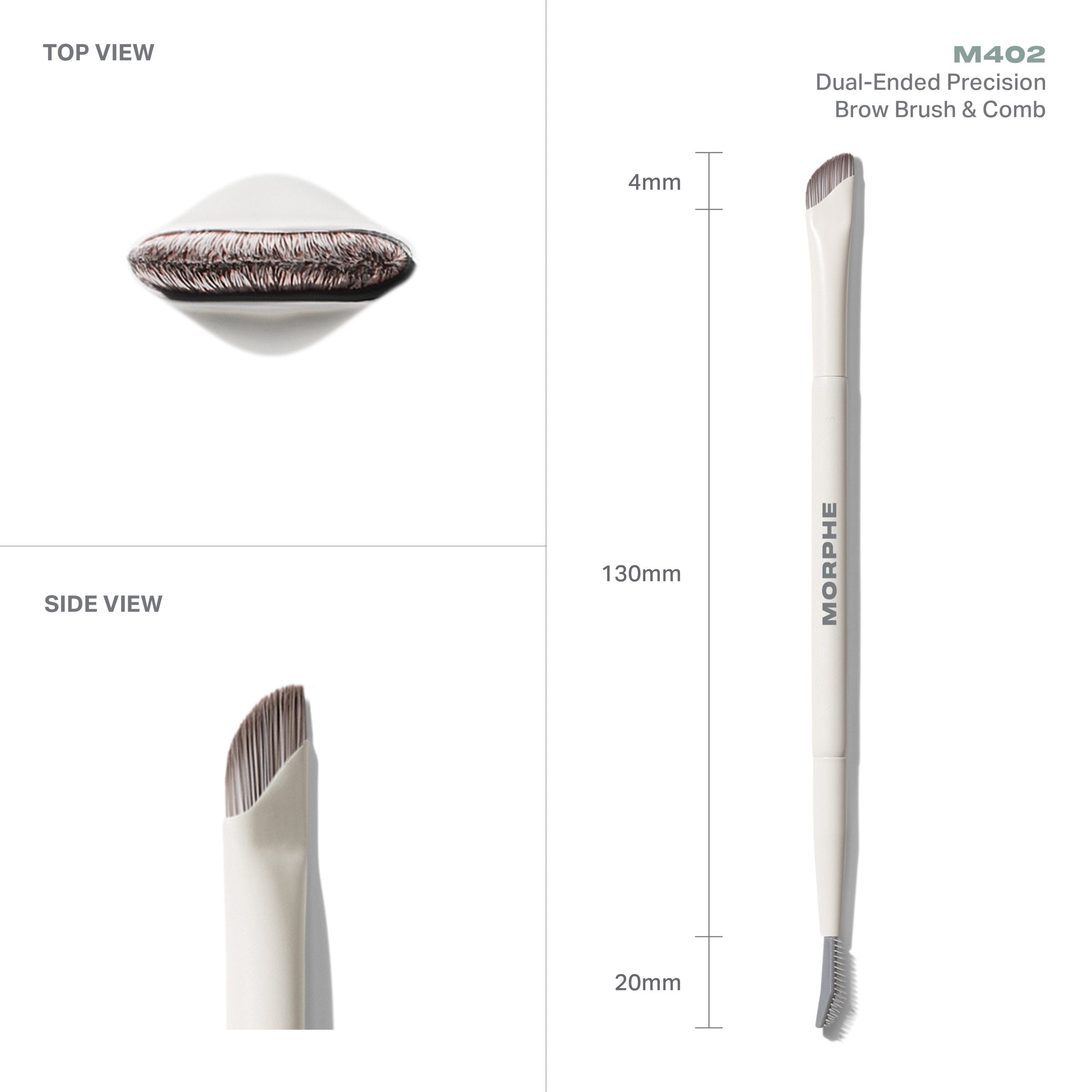 Morphe M402 Dual-Ended Precision Brow Brush & Comb