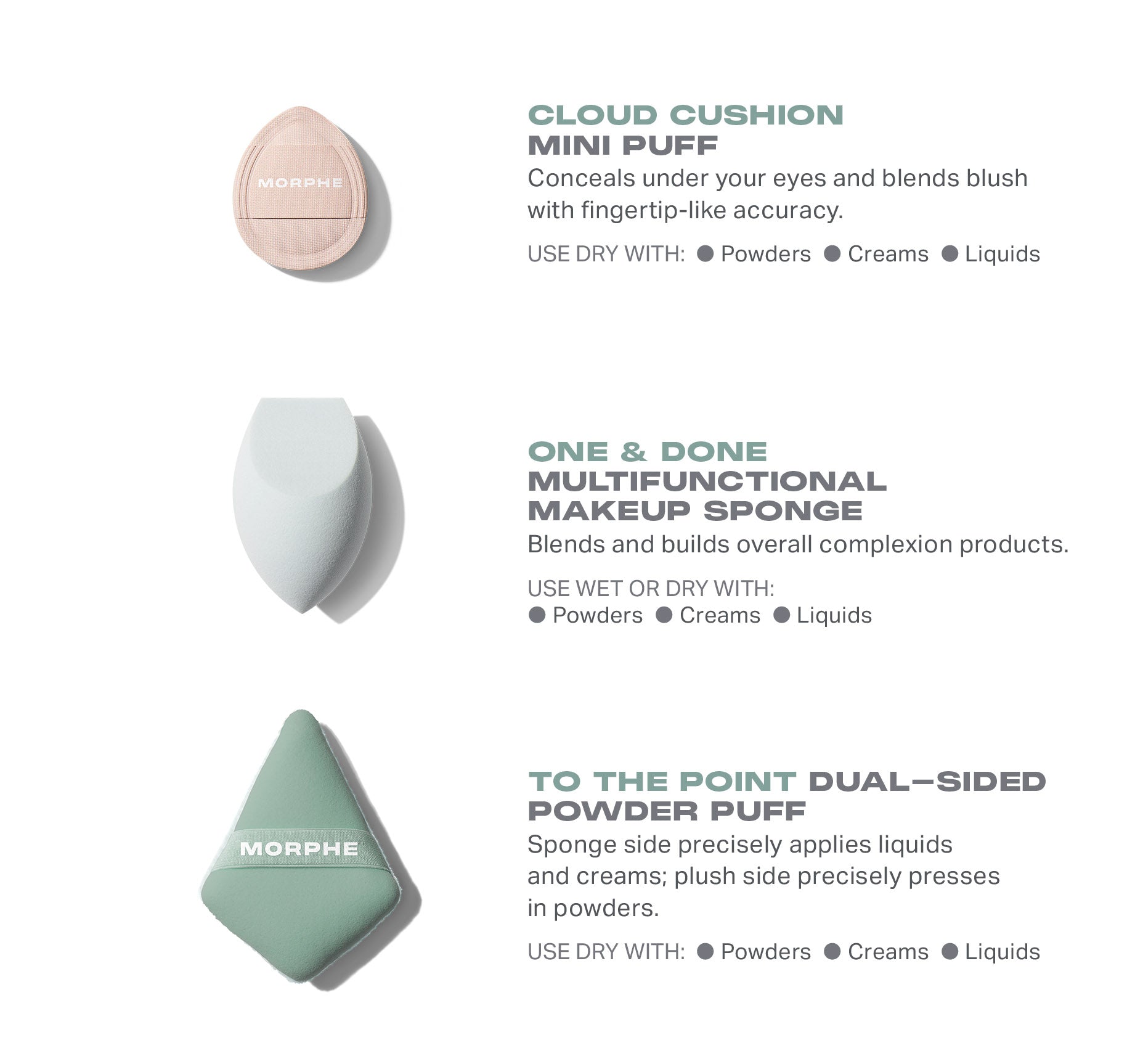 Morphe All Bases Covered 3-Piece Tool Set