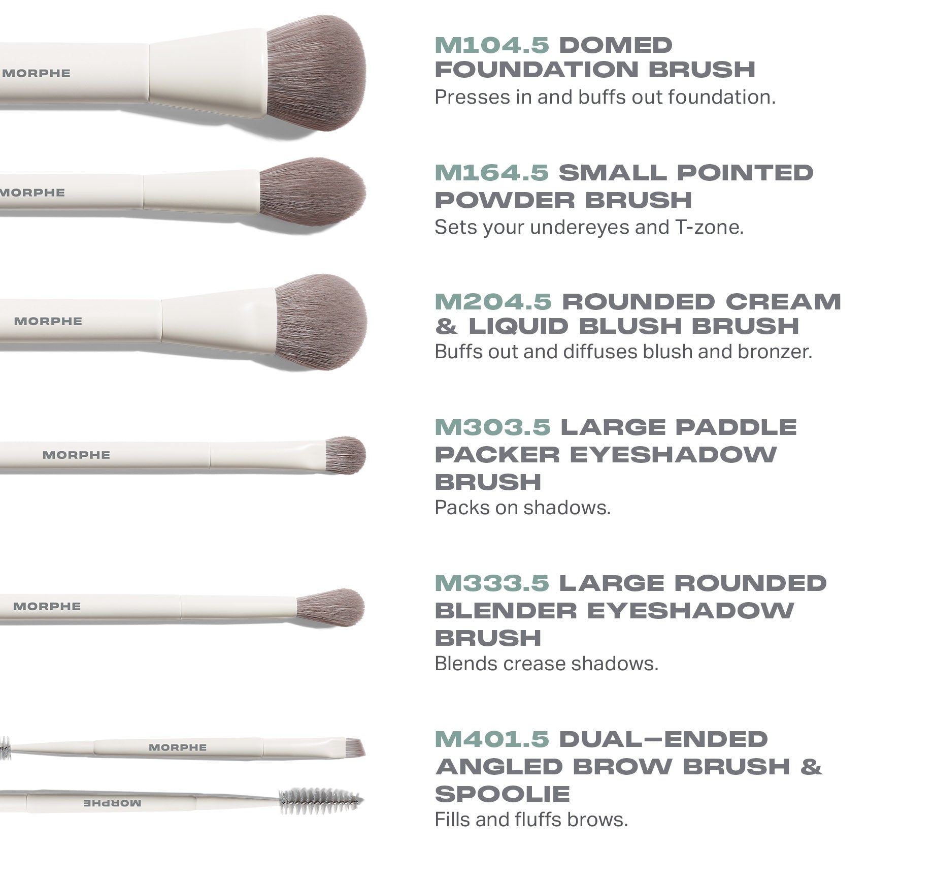 Morphe Along for the Glide 6-Piece Travel Brush Set
