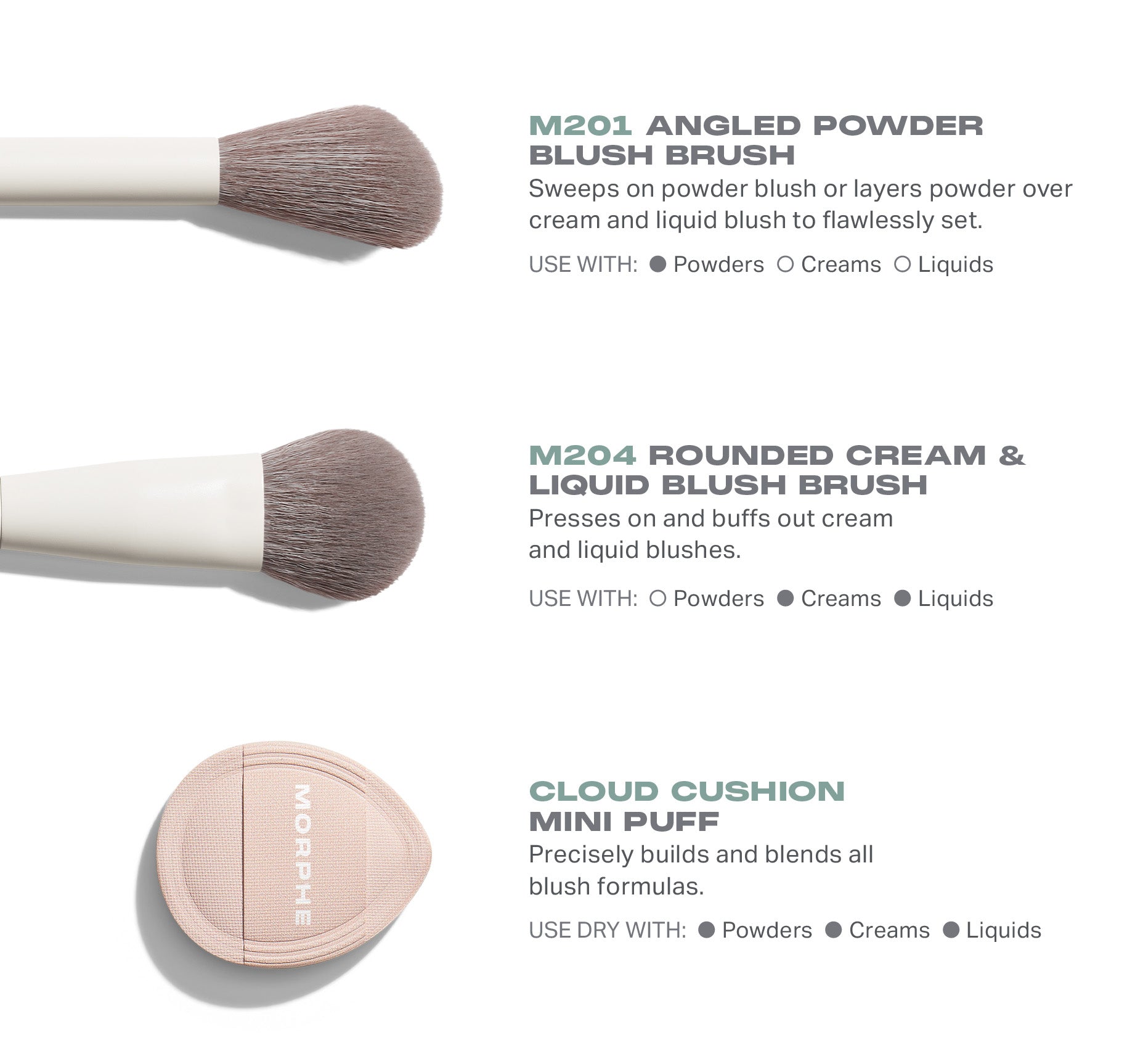 Morphe Blush Layering Tool trio