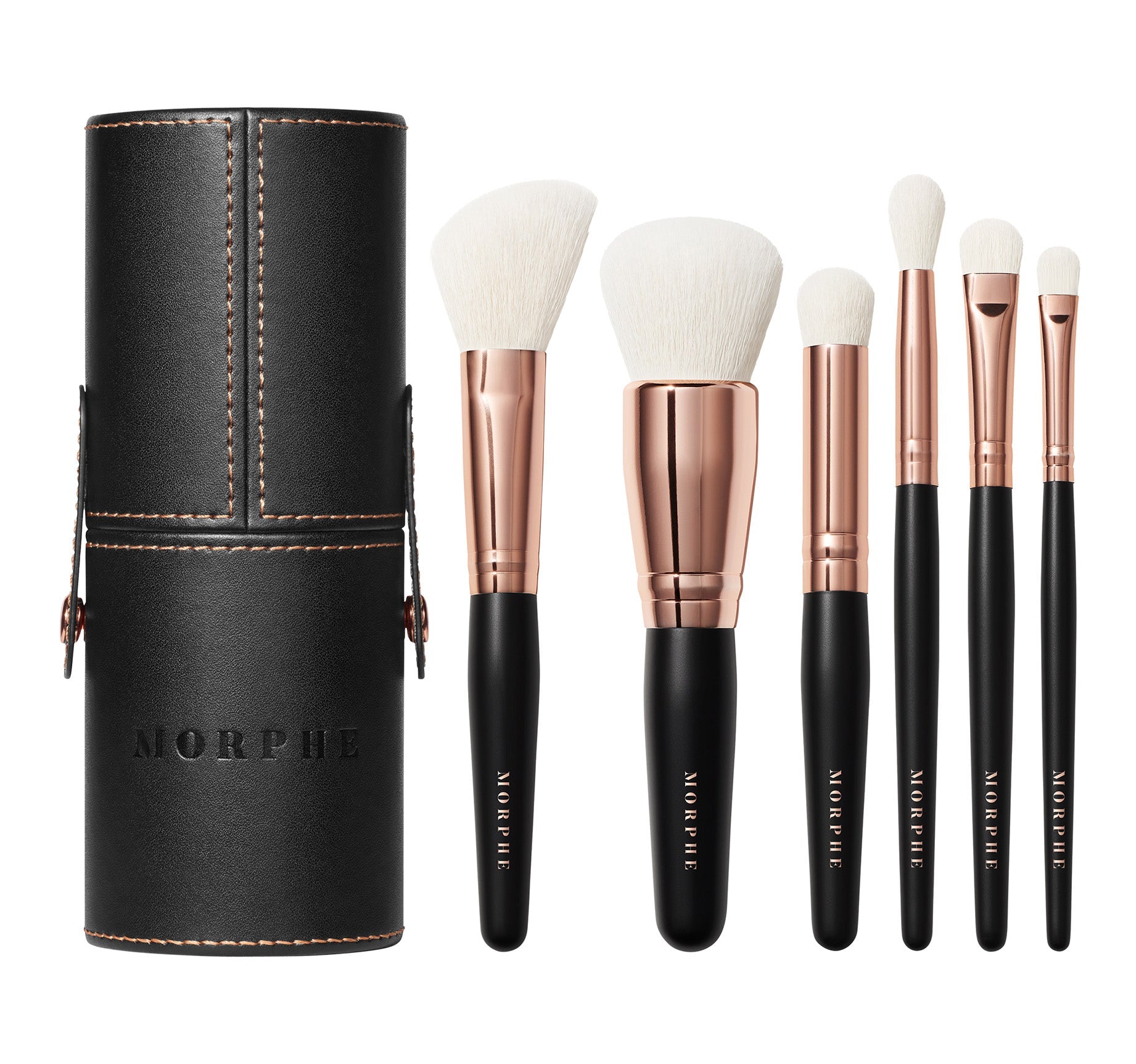 Morphe Rosé Away 6-Piece Face & Eye Travel Brush Set